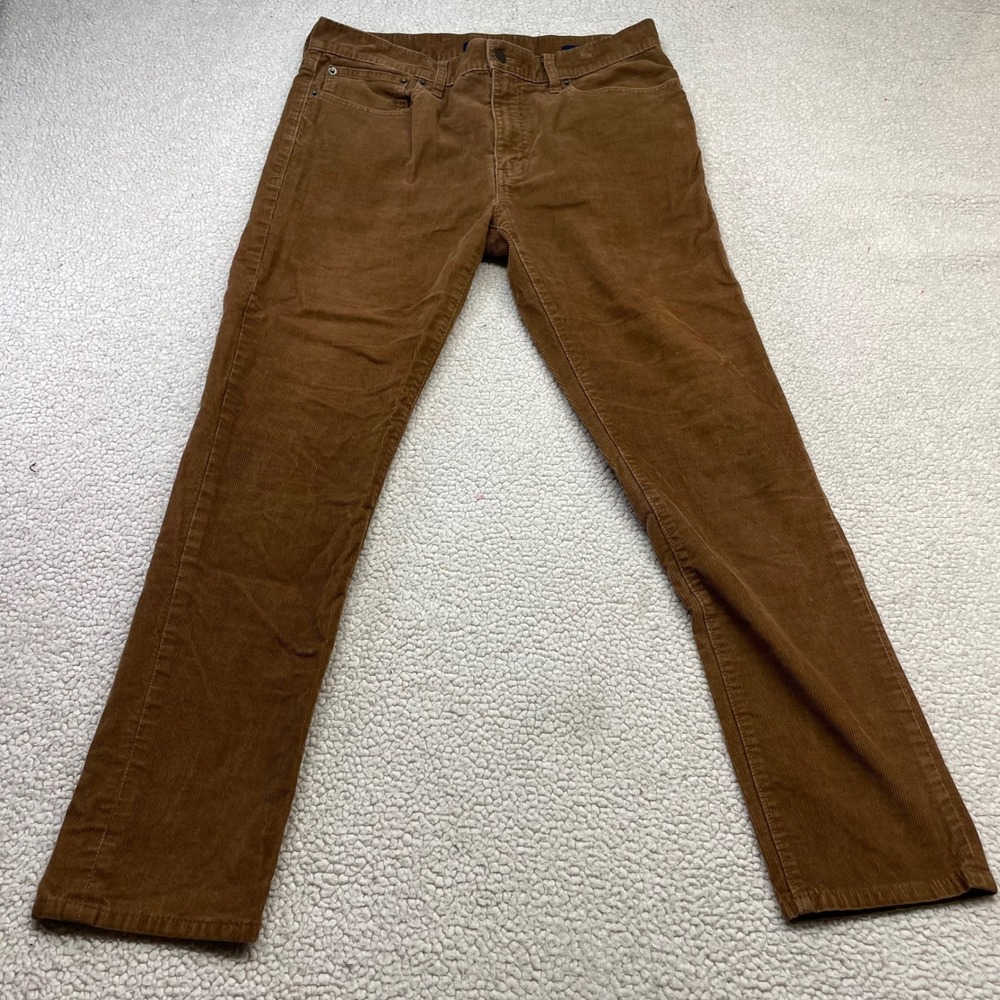 J.Crew Corduroy Pants Men 31x30 Brown Flex Slim Fit J7334 Five Pocket Stretch
